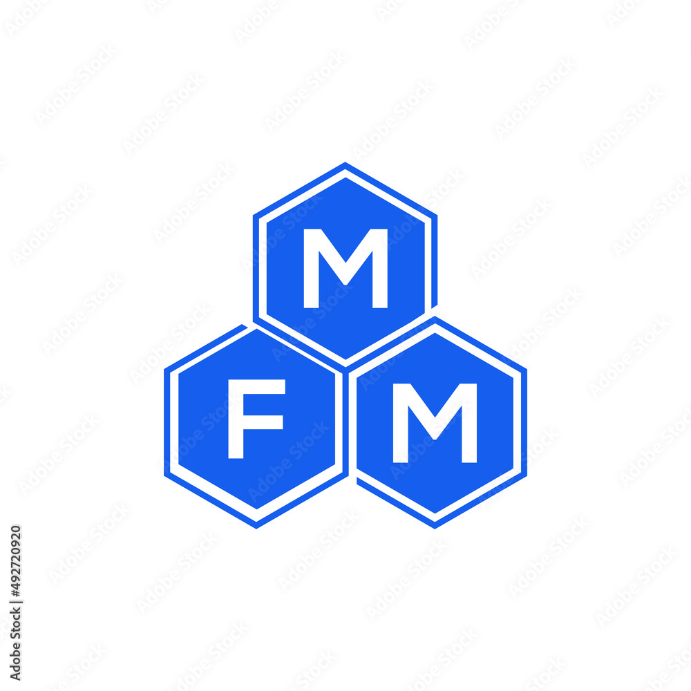 MFM letter logo design on white background. MFM  creative initials letter logo concept. MFM letter design.
