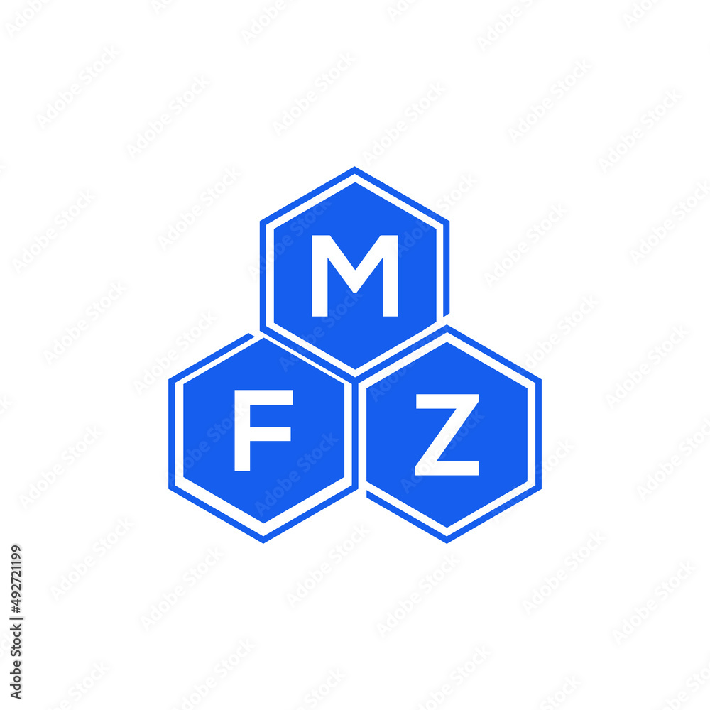 Obraz premium MFZ letter logo design on white background. MFZ creative initials letter logo concept. MFZ letter design. 