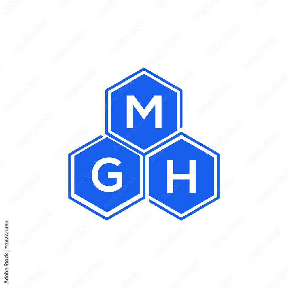 MGH letter logo design on white background. MGH creative initials letter logo concept. MGH letter  design.
