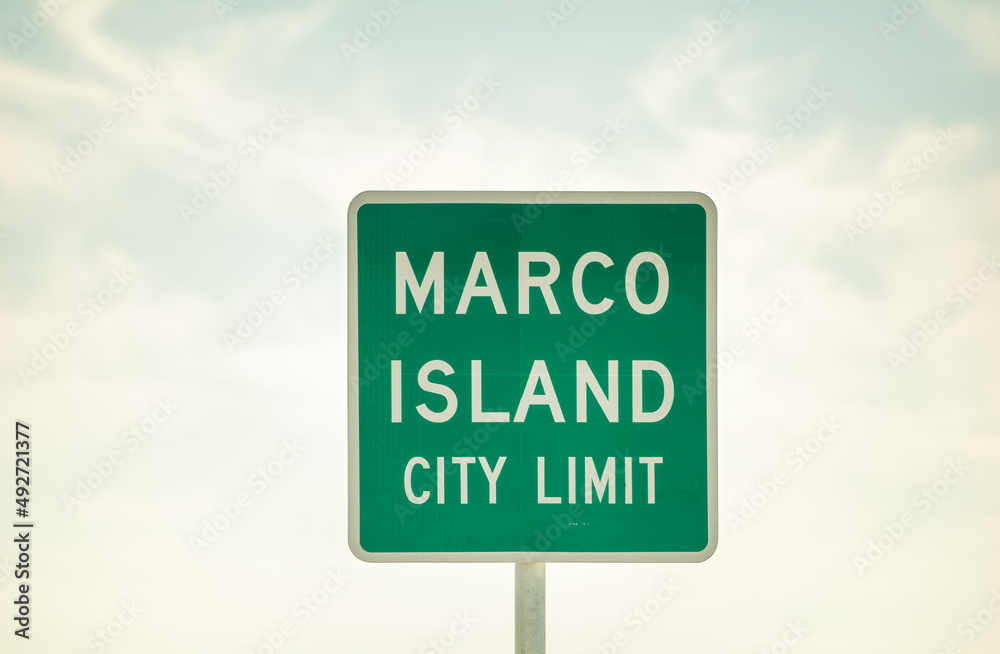 Marco Island city limit sign, Florida Marco Island city limit sign, Florida