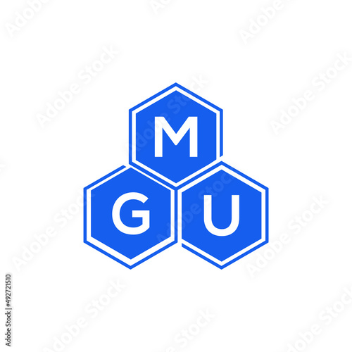 MGU letter logo design on white background. MGU creative initials letter logo concept. MGU letter design. 