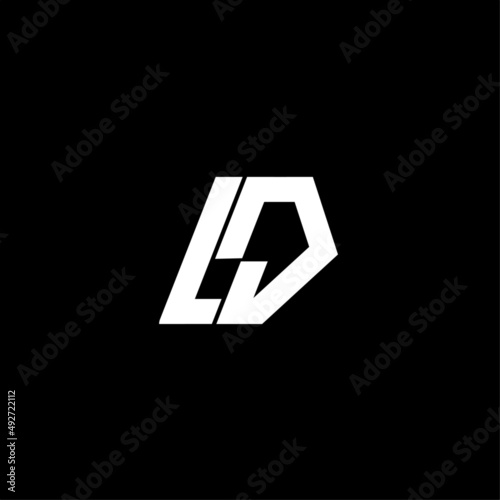 Initial letter LD monogram template logo design