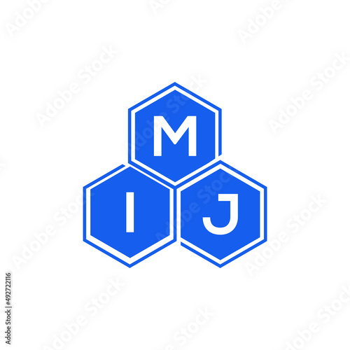 MIJ letter logo design on White background. MIJ creative initials letter logo concept. MIJ letter design. 