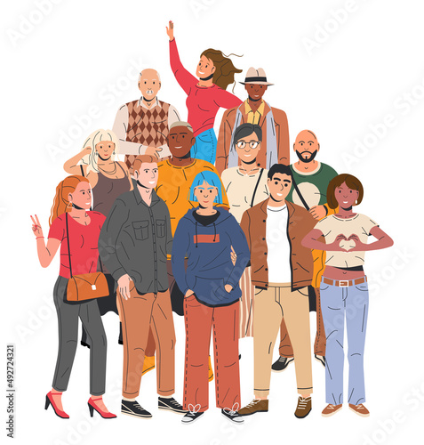 Diverse Multicultural and Multiracial People Group