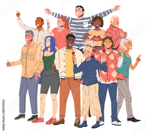 Various People Showing Positive Gestures