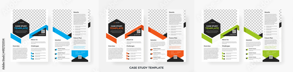 Professional case study template design, creative Business case study Double Side Flyer template Professional case study template design, creative Business case study Double Side Flyer template
