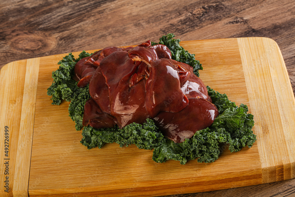 Raw chicken liver for cooking Raw chicken liver for cooking