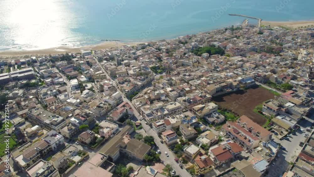 Aerial View of Donnalucata, Scicli, Ragusa, Sicily, Italy, Europe Aerial View of Donnalucata, Scicli, Ragusa, Sicily, Italy, Europe
