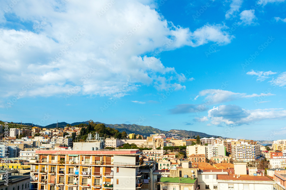 Street view of downtown in Messina, Italy
