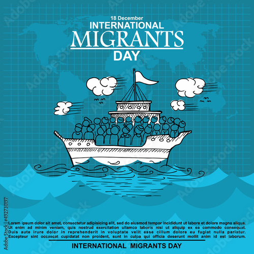 International Migrants Day, poster and banner, 18 december