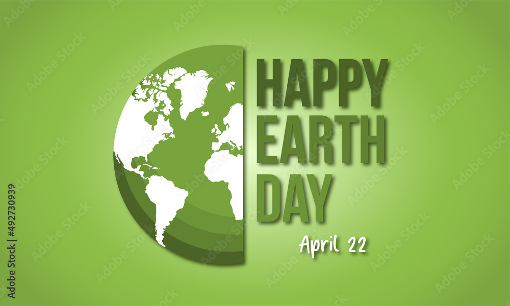 Earth Day. Environmental protection template for banner, card, poster, background.