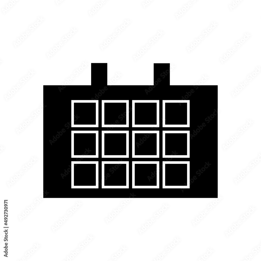 Graphic flat calendar icon for your design and website Graphic flat calendar icon for your design and website