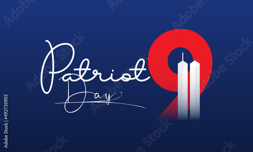 Patriot Day. Memory of September 11 9/11 USA. Vector template for banner, card, poster, background.