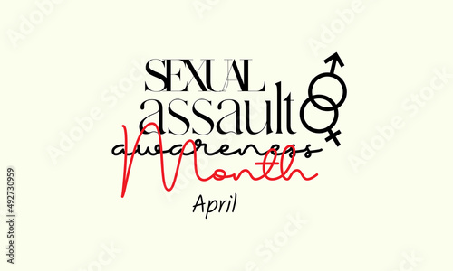 Sexual Assault Awareness Month. Sexual harassment prevention  banner, card, poster, background.