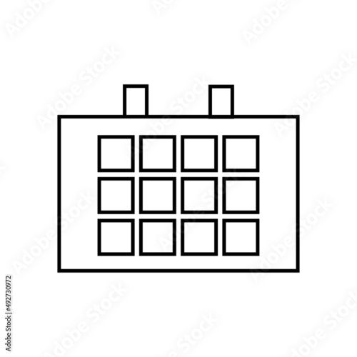 Graphic flat calendar icon for your design and website