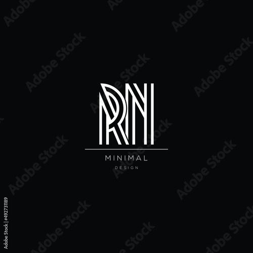 RN business type logo vector  initial concept icon logo