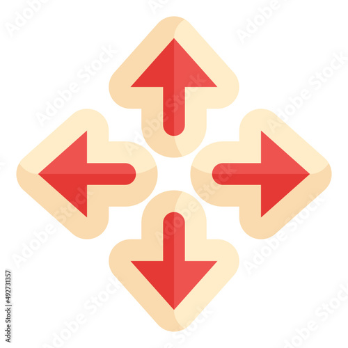 movement flat icon