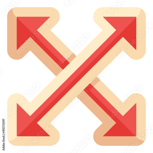 crossing flat icon