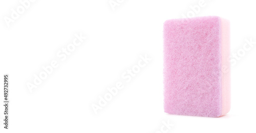 Sponge for cleaning isolated on white background copy space for your text.