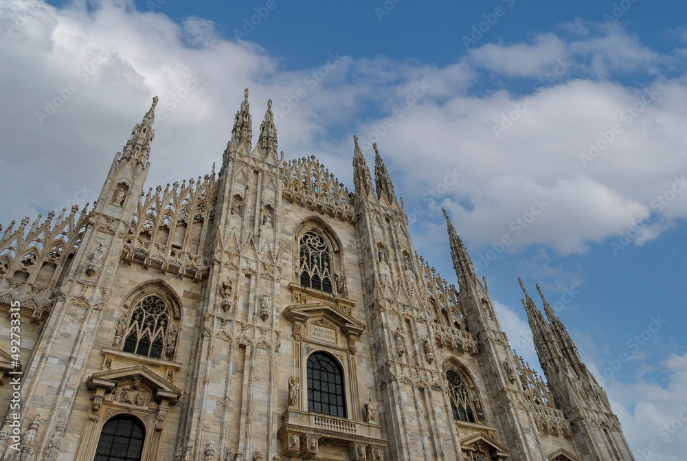 Milan, Italy - June 2000: Cathedral of Duomo St. Maria Nascente di Milan