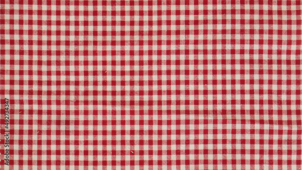 texture red white plaid fabric real photo texture red white plaid fabric real photo