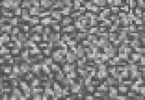 Cubic pixel game, grey rock stones or rubble gravel and cobble cube blocks, vector background pattern. 8bit pixel craft or underground landscape of gray stones or rock bricks, computer game level