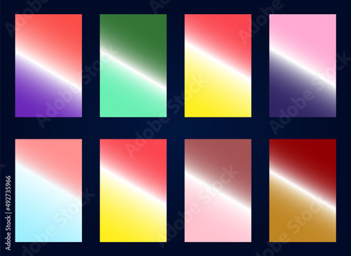 Colorful set of vibrant gradients Premium vector
