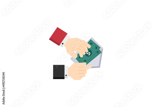 corruption payment cash action vector isolated on white background ep11