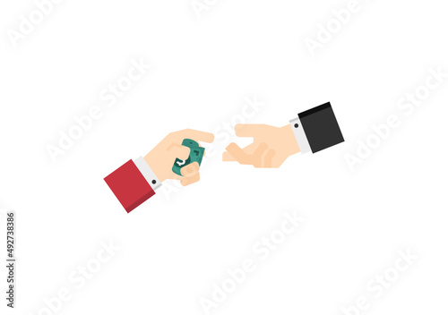 corruption payment cash action vector isolated on white background ep09
