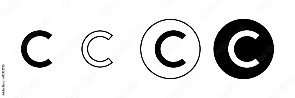 Copyright icons set. copyright sign and symbol Copyright icons set. copyright sign and symbol