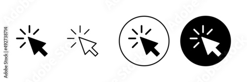 Click icons set. pointer arrow sign and symbol. cursor icon
