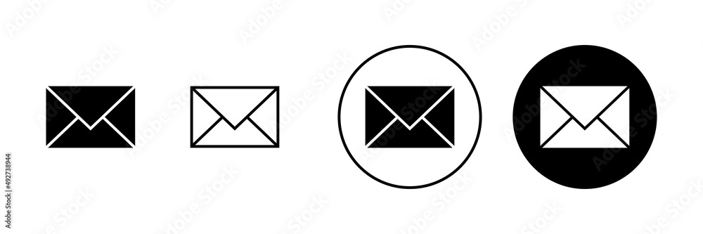 Mail icons set. email sign and symbol. E-mail icon. Envelope icon Mail icons set. email sign and symbol. E-mail icon. Envelope icon