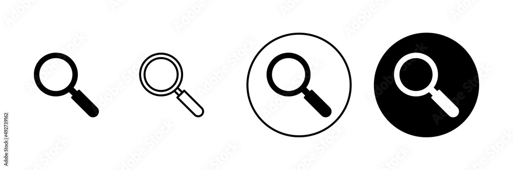 Search icons set. search magnifying glass sign and symbol Search icons set. search magnifying glass sign and symbol