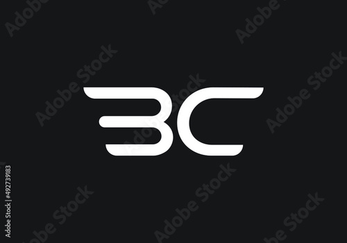 this is a creative letter BC logo design
