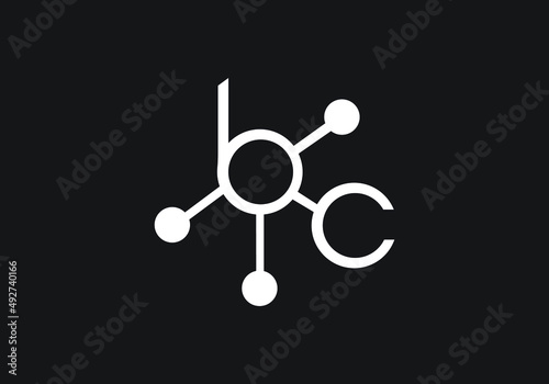 this is a creative letter BC logo design