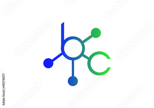 this is a creative letter BC logo design