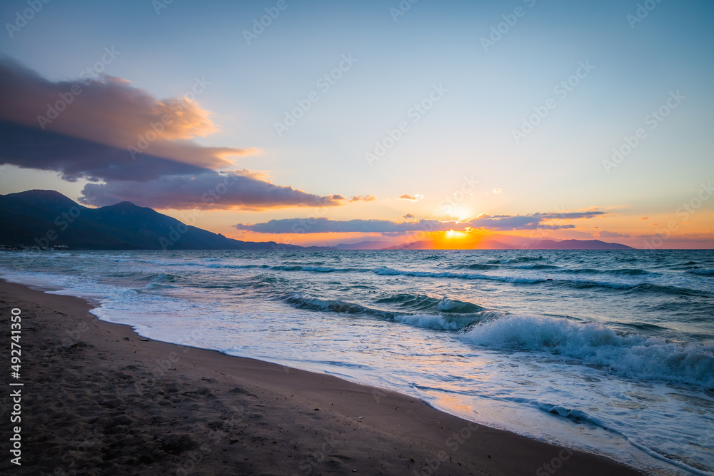 sunset on the beach sunset on the beach