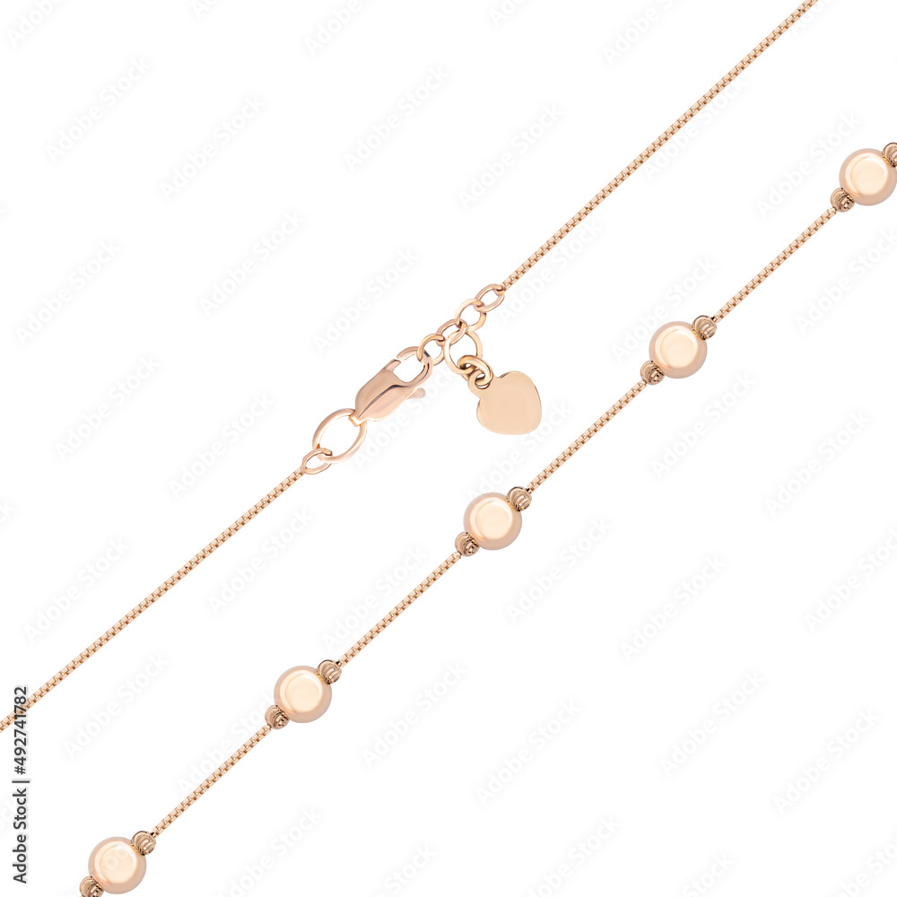 Fragment macro jewelry Chain pendant Chain Macro Fragments Element isolated on white Fragment macro jewelry Chain pendant Chain Macro Fragments Element isolated on white