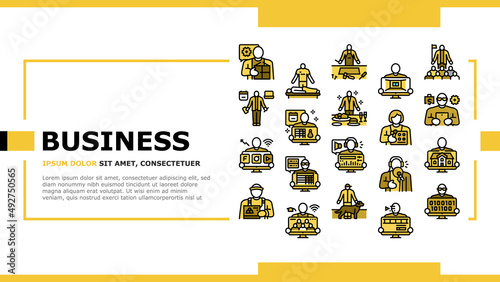 Small Business Entrepreneur Job Landing Web Page Header Banner Template Vector. Vacation Host Coder, Candy Seller And Pet Sitter, Interior Designer Personal Assistant Small Business. Illustration