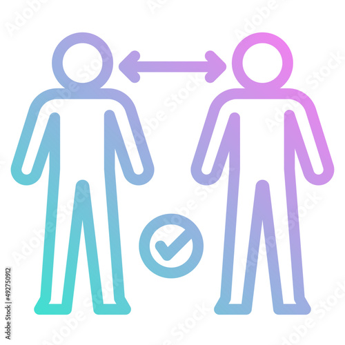 distance gradient icon