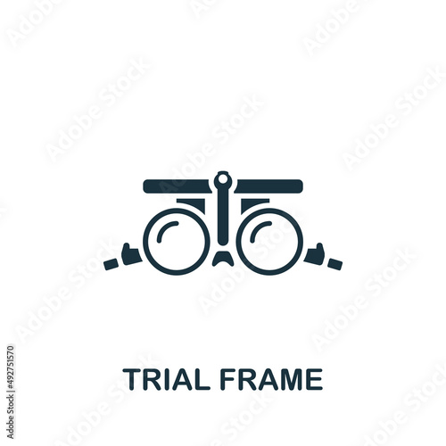 Trial Frame icon. Monochrome simple icon for templates, web design and infographics