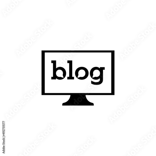 Blogging icon isolated on white background