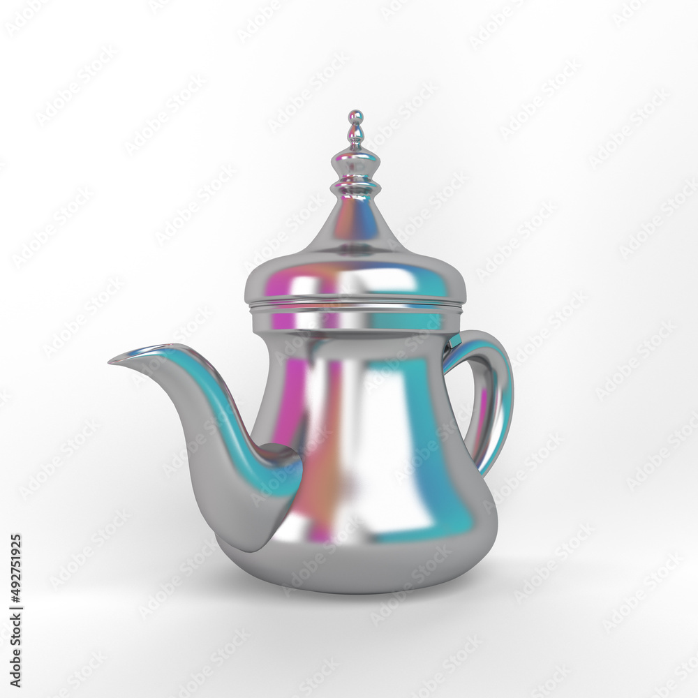 Fototapeta premium Cartoon Eid Teapot