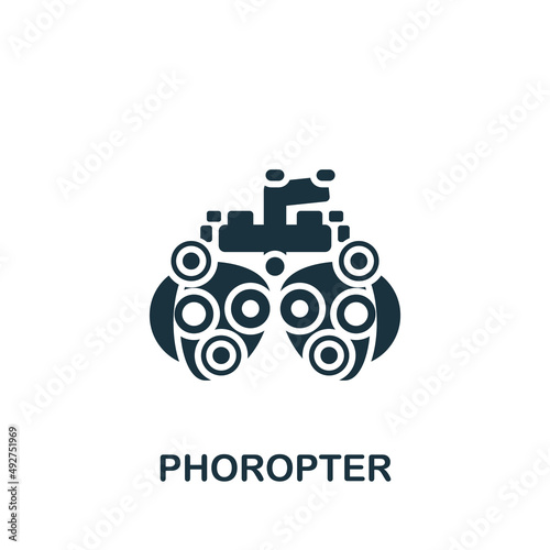 Phoropter icon. Monochrome simple icon for templates, web design and infographics