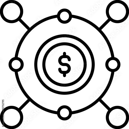 revenue streams outline icon
