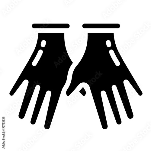 gloves glyph icon