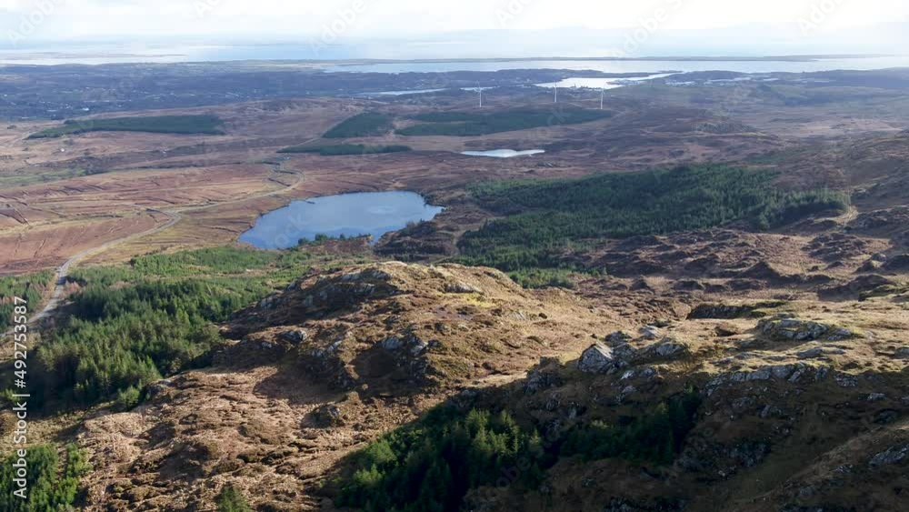 Aerial view of Lough Aroshin by Killybegs, County Donegal - Ireland Aerial view of Lough Aroshin by Killybegs, County Donegal - Ireland