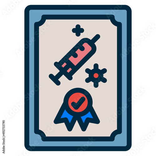certificate two tone icon