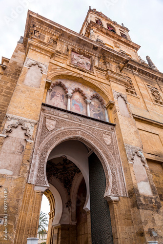 Exterior view and decorative detail from the magnificent Mosque of Cordoba