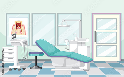 Dental clinic room interior